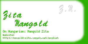 zita mangold business card